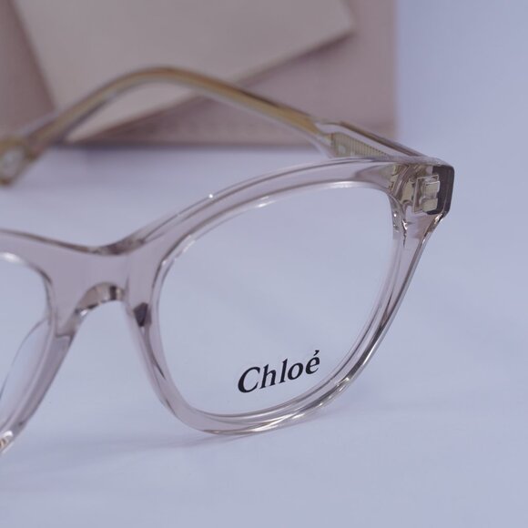 Chloe CH0085O 003 Square Eyeglasses 49mm - Transparent Pink - Picture 2 of 10